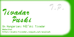 tivadar puski business card